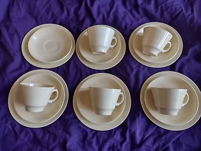 Buy Vintage Wood’s Ware  Jasmine  5 X Cups & Saucers And  6 X Side Plates 17.5cm • 20£