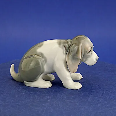 Buy Lladro Sad Beagle Puppy Porcelain Dog Figurine 01001071 - 14.5cm/5.75  Long • 24.99£