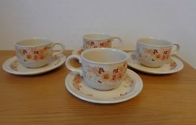 Buy Poole Pottery Summer Gory Tea Cups And Saucers X 4 • 10£