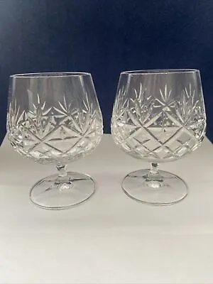Buy Edinburgh International Crystal Signed  Brandy Glasses X2 Beautiful Cond Rare • 14.99£