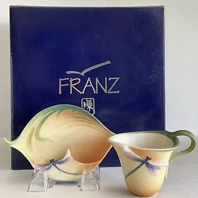 Buy Franz Porcelain DRAGONFLY  CUP / SAUCER SET FZ00212~ New W Box/Packaging • 93.41£