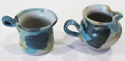 Buy Elizabeth Saunders Small  Multicoloured Jug & Cup  British Studio Pottery Woburn • 19.95£