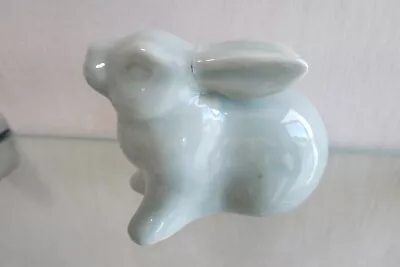 Buy Vintage Celadon Green Ceramic Chinese Good Luck Bunny Rabbit Figure • 5£