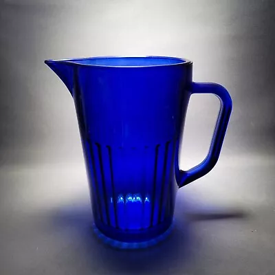 Buy 19cm Tall Cobalt Blue Glass Whiskey Scotch Water Milk Cocktail Jug  • 19.90£