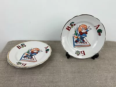 Buy Set Of 3 Kids Plates Children's Azbuka ABC Karandash Kyiv Porcelain Vintage Gift • 23.88£