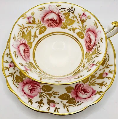 Buy Extremely Rare Vintage Foley Pink Gold Cabbage Swansea Rose Cup & Saucer, Teacup • 113.79£