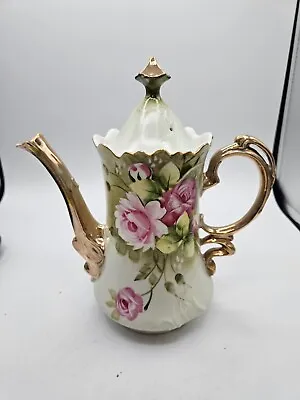 Buy VTG. Lefton Porcelain Hand Painted China Teapot Heritage Rose Pattern • 56.44£