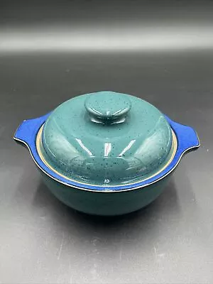 Buy Casserole Dish Bean Pot Blue & Green Denby English Stoneware Metz • 31.72£