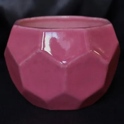 Buy Bretby Art Pottery Pink Glazed Ceramic Hexagon Designed Pot 1982B, C.1920's • 22.50£