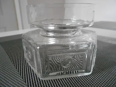 Buy Frank Thrower Dartington Glass Hexagonal Clear Nipple Vase / Candle Holder Ft88 • 5.99£
