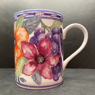Buy Vintage Churchill Flowers Grapes & Plums Fine Bone China Mug Made In England • 19.95£