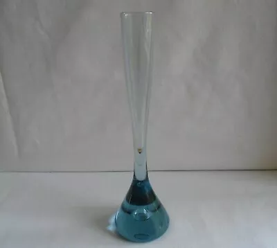 Buy Vintage Whitefriars Art Glass Arctic Blue Bud Vase Shape 9566 • 14.99£