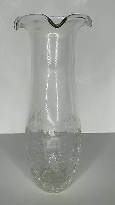 Buy 7” Clear Crackle Glass Vase • 14.23£