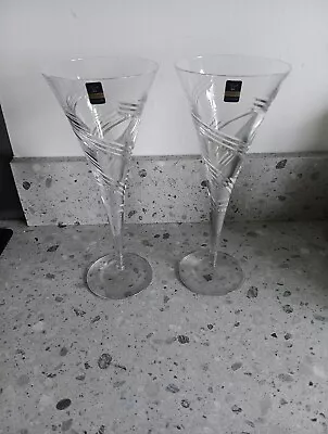 Buy Pair Of Gleneagles Lead Crystal Wine Glasses • 10£