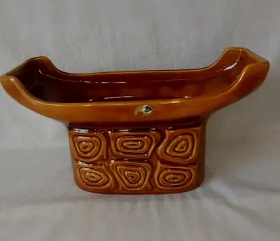 Buy Vintage Mid-century  Vase Lloland  Ceramic For Arthur Wood Co,brown,trough Shape • 42£