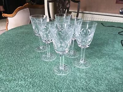 Buy 6 X Waterford Crystal Ashling White Wine Glasses 5.5/8  X 2.5/8  • 40£