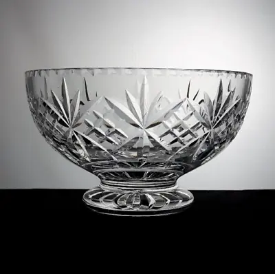 Buy Lead Cut Crystal Glass 20cm Pedestal Fruit/Trifle/Serving Bowl - 1.8kg Vintage • 38£