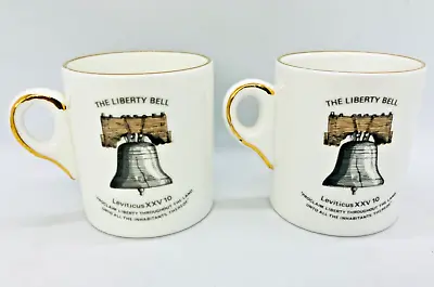 Buy 2 X Vintage Tuscan China Liberty Bell Cups Ancestral Home Of George Washington • 16.99£