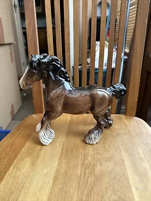 Buy Beswick Cantering Gloss Shirehorse Model No 975 Excellent Condition • 10£