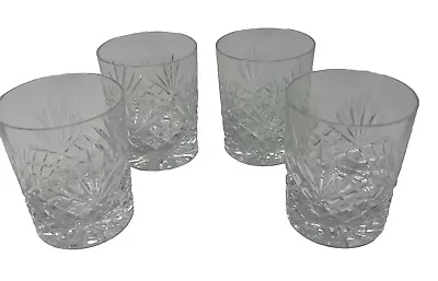 Buy Set Of 4 Tutbury Crystal Whiskey/ Mixer Glasses/tumblers 9 Cm  Tall • 22£
