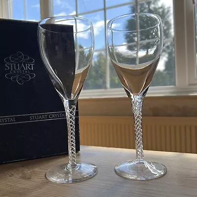 Buy Pair Of Stuart Crystal Iona Wine Glasses - SIGNED • 160£