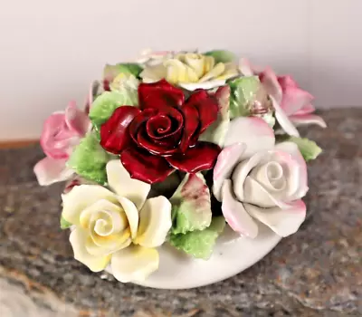 Buy Vintage Royal Doulton Bone China Porcelain Flower Bouquet Basket Made In England • 19.18£