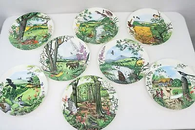 Buy WEDGEWOOD Set 1980's Bone China Plates Colin Newmans Country Panorama X 8 Plates • 20£