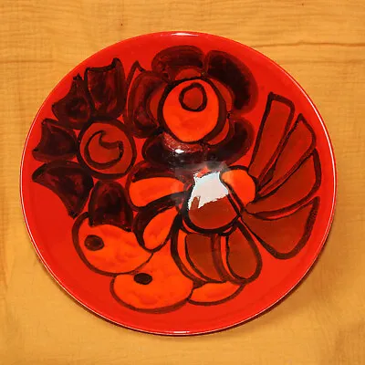 Buy Poole Pottery (England) Bowl / Dish - Janet Laird,1970s - Black And Red • 35£