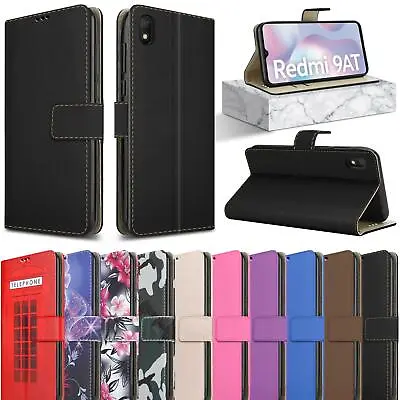 Buy For Xiaomi Redmi 9AT Case, Magnetic Flip Slim Leather Wallet Stand Phone Cover • 5.45£