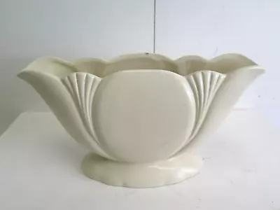 Buy Vintage Dartmouth Devon Cream / White Mantle Vase Planter Pottery Art Deco Style • 19.99£