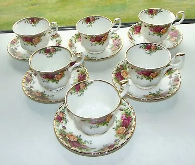 Buy Royal Albert Fine China England Old Country Roses 6 X Cups And Saucers • 30£