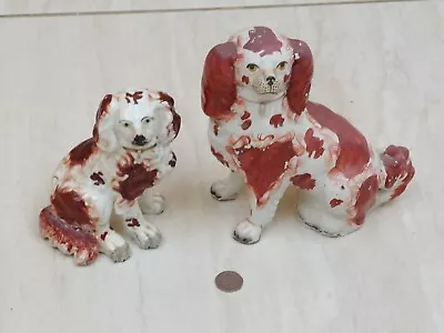 Buy Set Of 2 19th Century Staffordshire Pottery Dogs Collectables • 82£