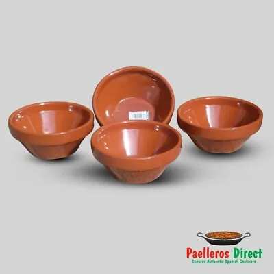 Buy Set Of 4 X 15cm Spanish Terracotta Soup / Gazpacho Bowls • 22.99£