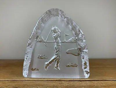 Buy Heavy Lead Crystal Glass Golfing Paperweight / Ornament, Golf Enthusiast Gift • 9.50£