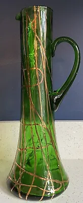 Buy Art Nouveau Pallme-Konig Green Glass Claret Jug Jugendstil Marie Kirschner • 195£