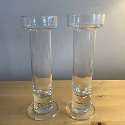 Buy 2 X DARTINGTON GLASS FRANK THROWER HOLLOW  FT141  Candle Holders With Stickers • 10£