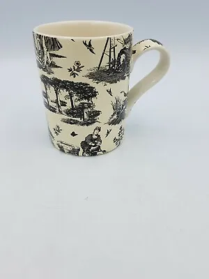 Buy Arthur Wood Ceramic Tea Coffe Cup Mug Pastoral 18th C. Scenes Cream Black • 12.99£