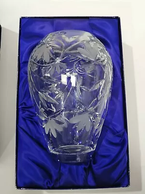 Buy Royal Doulton Crystal Falling Stars 23 Cm Large Vase-New With Box • 60£