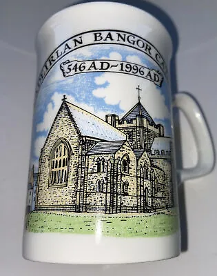 Buy Bangor Cathedral Gwynedd North Wales Souvenir Mug, Pyramid Pottery, Gilt Rim NEW • 3.50£