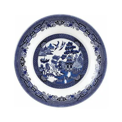 Buy Churchill Earthenware 20cm Blue Willow Coupe Bowl Serveware, Microwave Safe • 6.78£