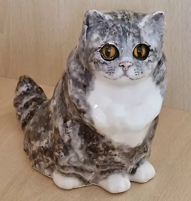 Buy Jenny Winstanley Pottery Size 2 Persian Kitten Cat Cathedral Glass Eyes New • 48£
