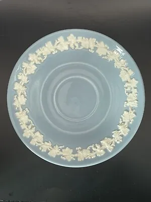 Buy Wedgwood Queensware Blue And White Embossed Grapevine Saucer Trinket Dish • 5.79£
