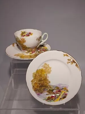 Buy Shelley England Fine Bone China Heather13419 Vintage Cup Saucer Plate Set • 17.99£