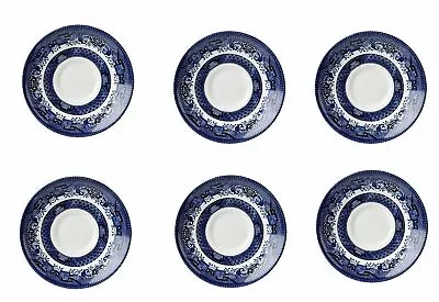 Buy Set Of Six Churchill Blue Willow China Plate Mug Tea Cup Saucer Bowl Dinner • 29.90£