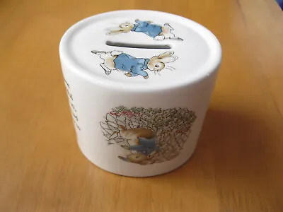 Buy Peter Rabbit Oval Ceramic Money Box, No Stopper/bung, Beatrix Potter, Wedgwood • 8.50£