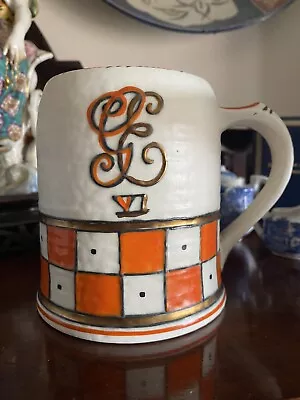 Buy Crown Ducal Charlotte Rhead Designed Mug For George & Elizabeth Coronation 1937 • 24£