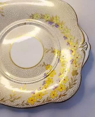 Buy Tuscan China Made In England Cake Plate Gold Flower Free From Chips  • 18£