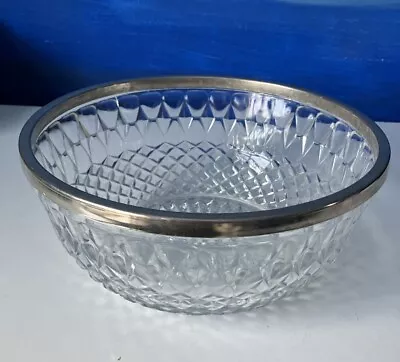 Buy Cut Glass Vintage Serving Bowl Fruit Dish Trifle Heavy Clear Dessert Glass Large • 8.99£