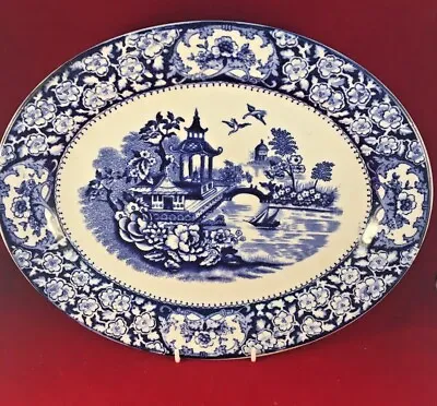 Buy Swinnerton Olde Alton Ware Blue & White Oval Serving Plate • 9.99£