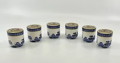 Buy Booths Real Old Willow Egg Cups Set Of 6 Sh60 • 24£